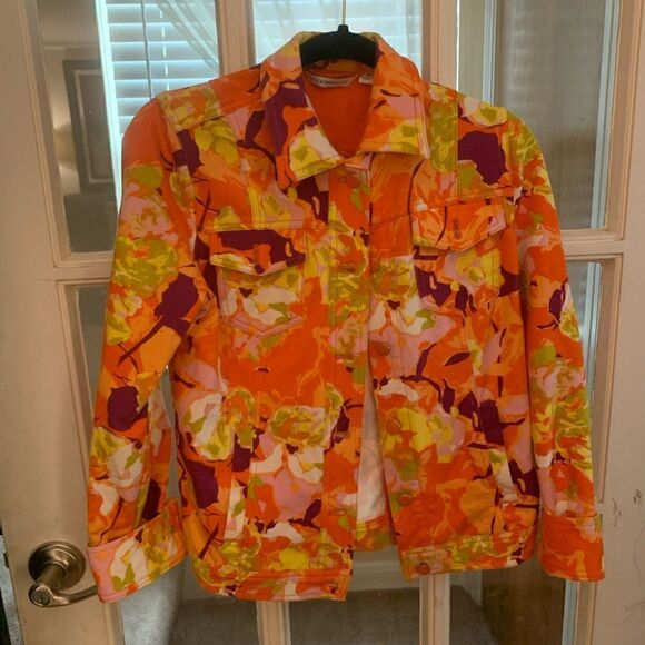 Isaac Mizrahi floral jacket size XS - Picture 1 of 7